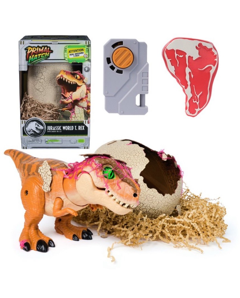 Jurassic World T-Rex Interactive Hatching Dino Action Figures Primal Hatch