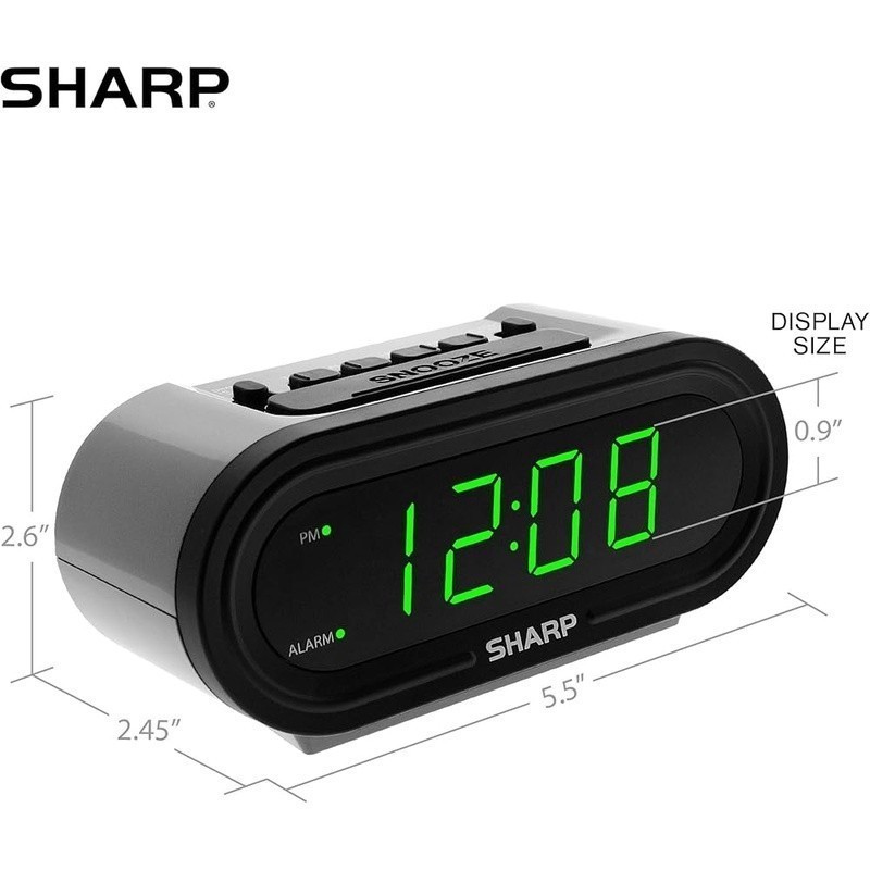 Automatic Time Set Digital Clock W/ DST Adjustment Alarm & Dimmer Control New