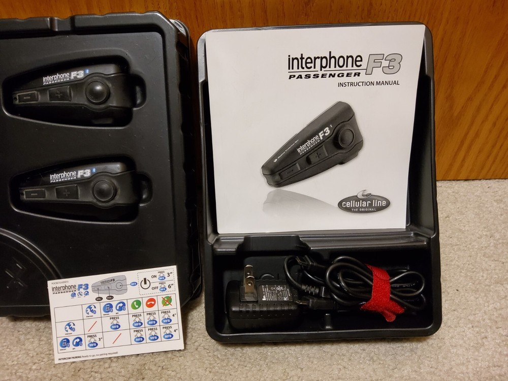 Interphone F3 Passenger Intercom Bluetooth Phone Connect Pilot Passenger System