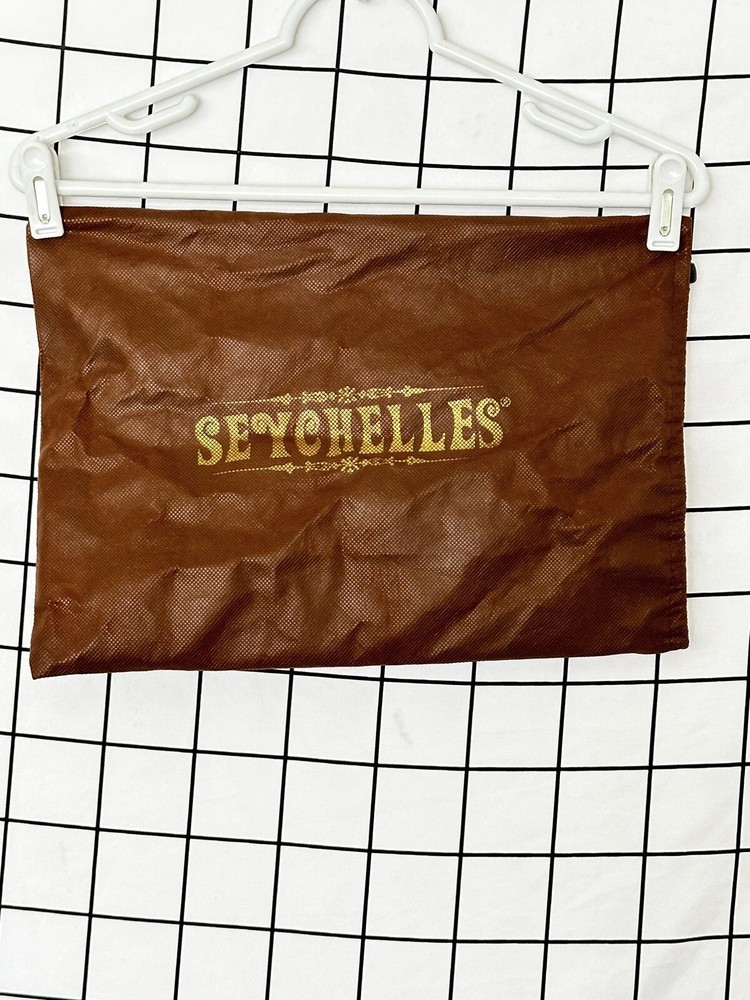 Drawstring DUST BAG: Seychelles Brown 12”x 20”