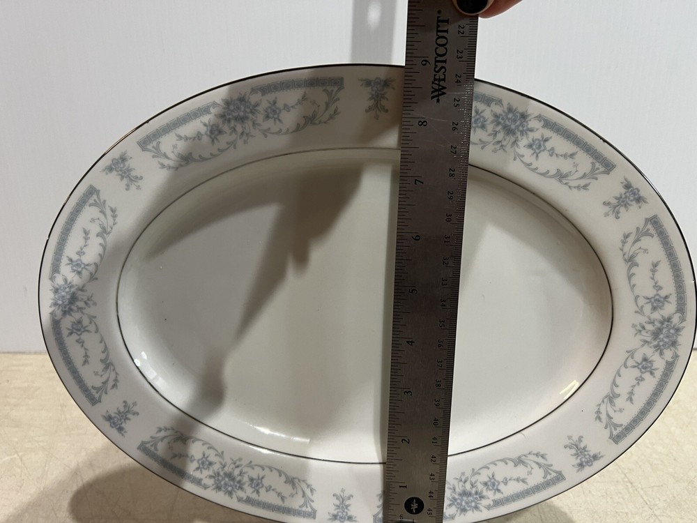 Sheffield Blue Whisper Fine China Medium Platter 12-1/2