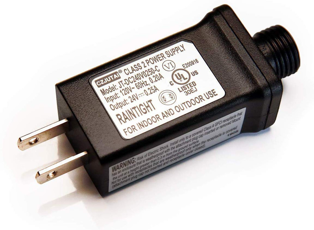 24V LED Christmas Tree & Strip Light Adapter – Class 2 Power Supply