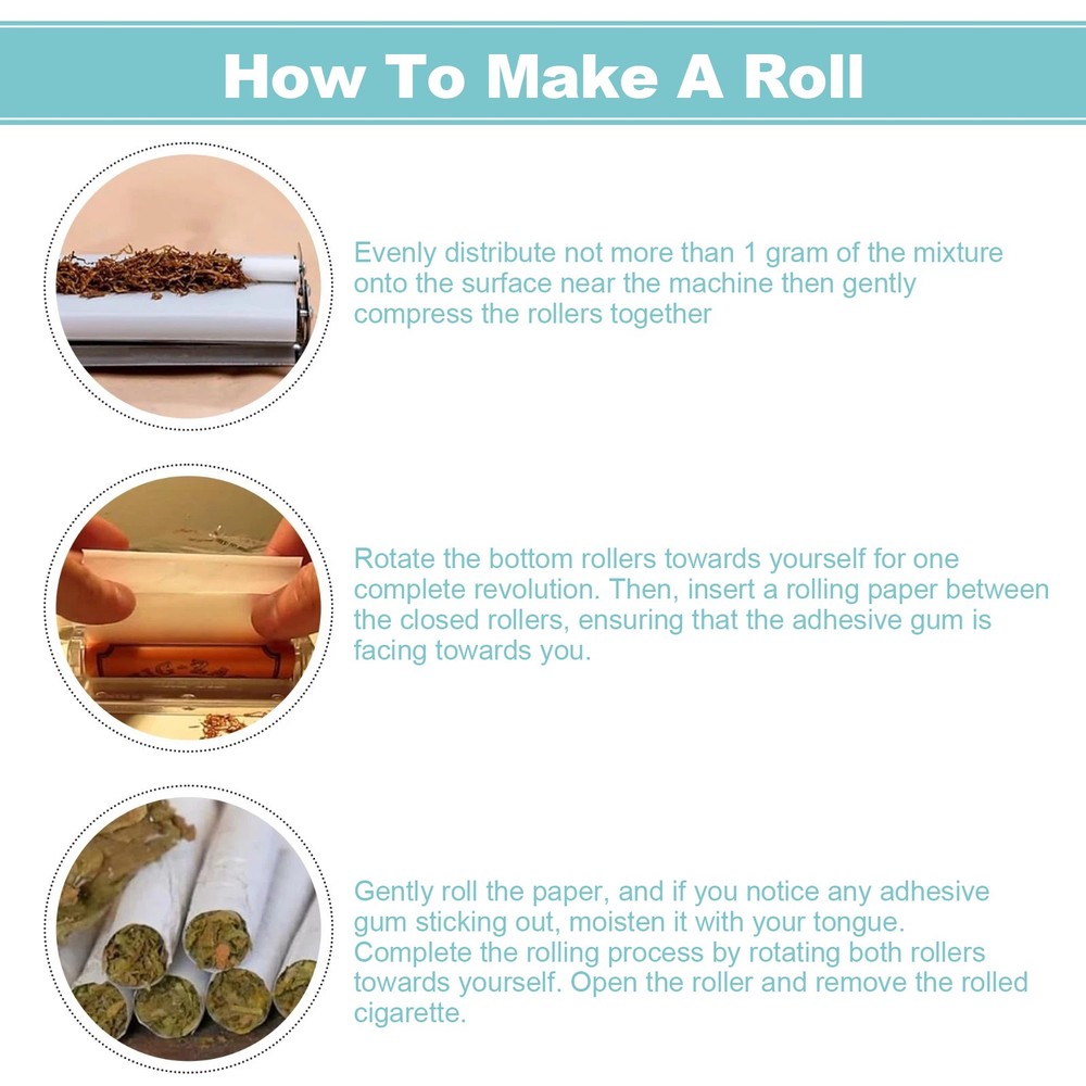 2 Pcs Rolling Machine Cigar Cigarette Roller 70mm With Instructions Easy To Use