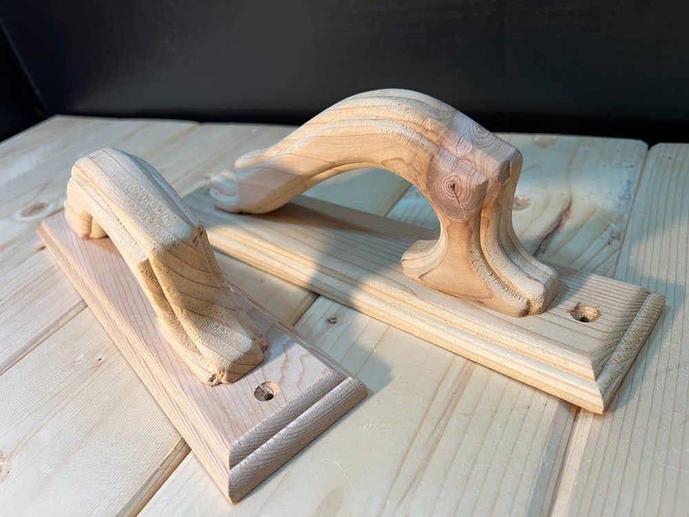 Handcrafted Sauna Door Handles – Solid Wood Pulls, Set of 2