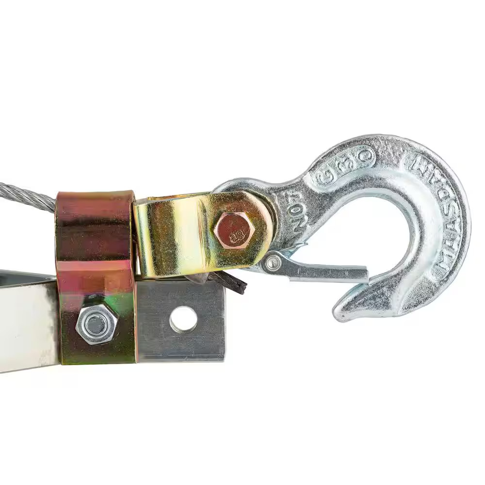 2,000 Lb. 1-Ton Capacity 12 Ft. Max Lift 15:1 Leverage Winch Puller Come along T