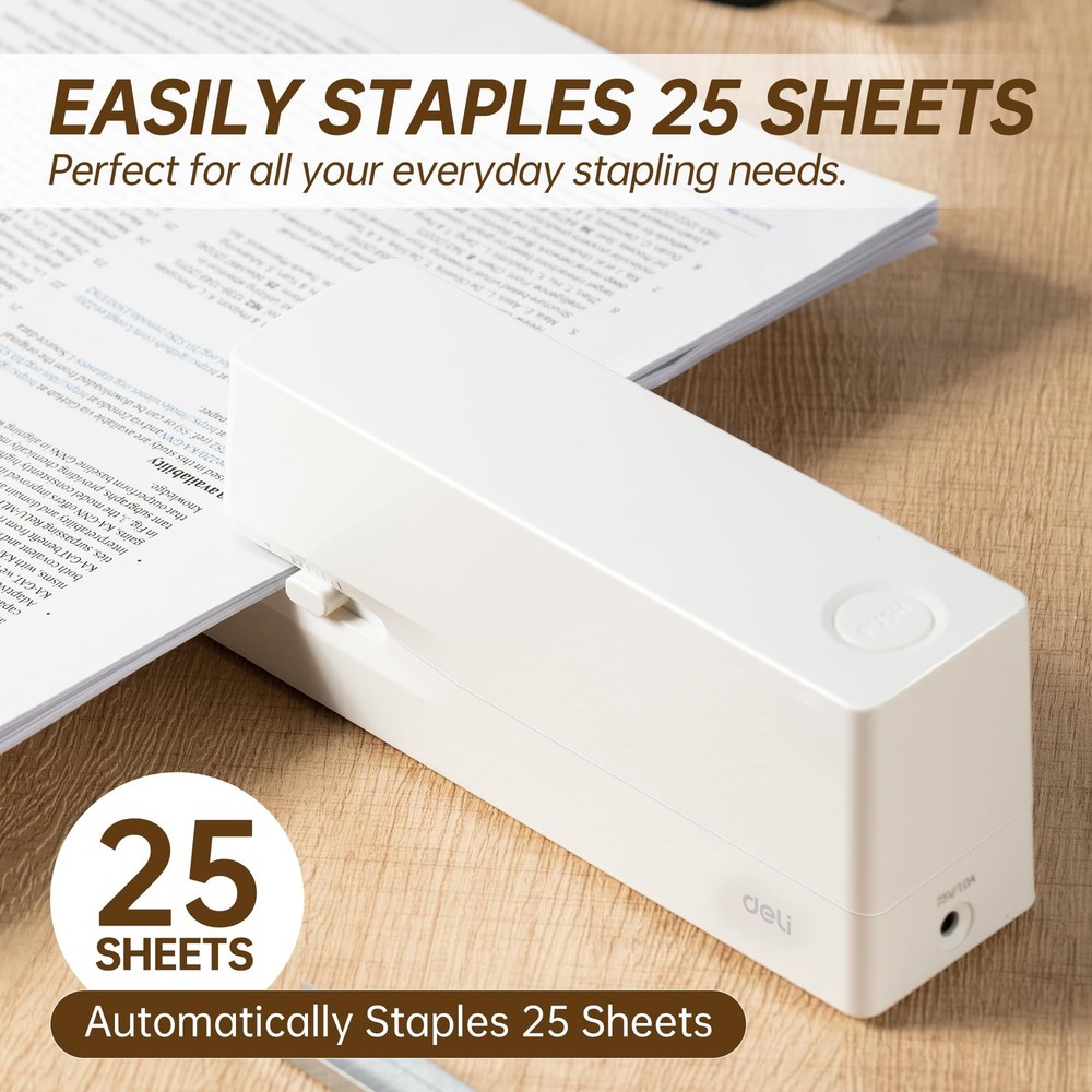 Stapler, Automatic Staplers for Desk with 2000 Staples & Staple , 25-Capacity...