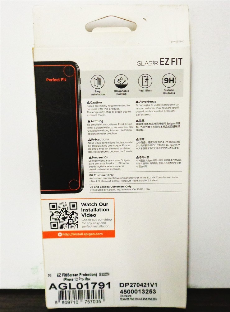 Spigen GLAStR EZ FIT Screen Protector for iPhone 12 Pro Max ~ 2-Pack