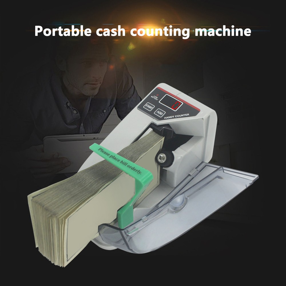 Money Counter Accurate Efficient Portable Mini Bill Cash Counting Machine (US)