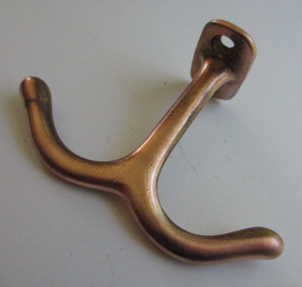 Vintage Under Shelf Ceiling Mount Wardrobe Coat Double Mustache Hook