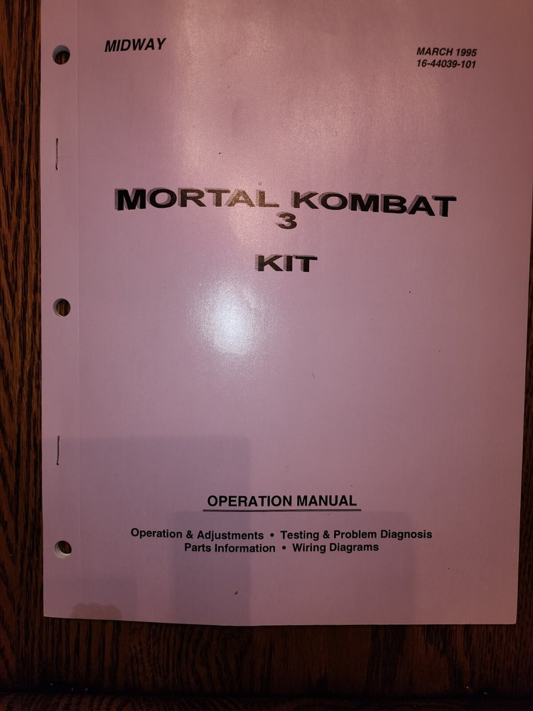 Mortal Kombat 1 & 3 Manuals + More Arcade