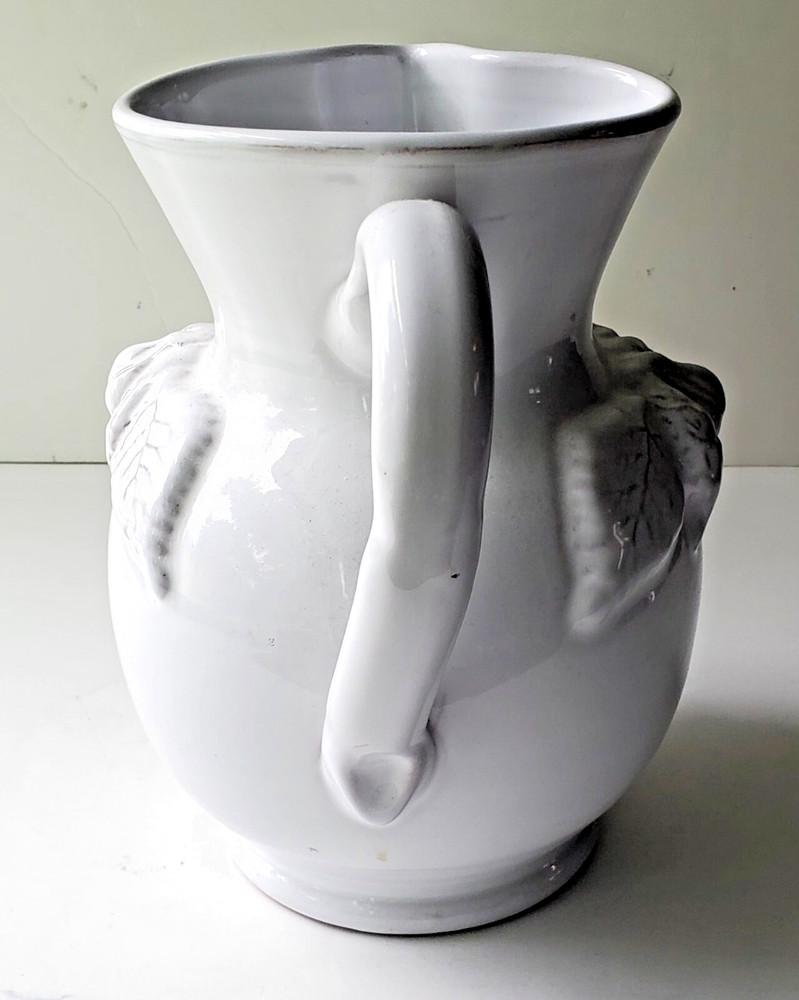 White Ceramic 8.25" Pitcher Made in Italy