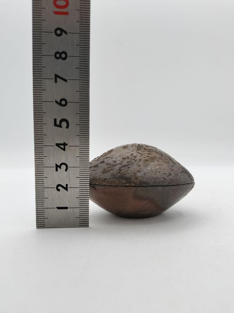 Vintage Japanese Kogo Shell Incense Container Clam Shell Bizen Ware Kimura Toho
