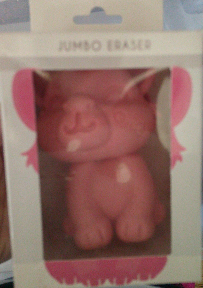 NEW JUMBO eraser PINK CAT