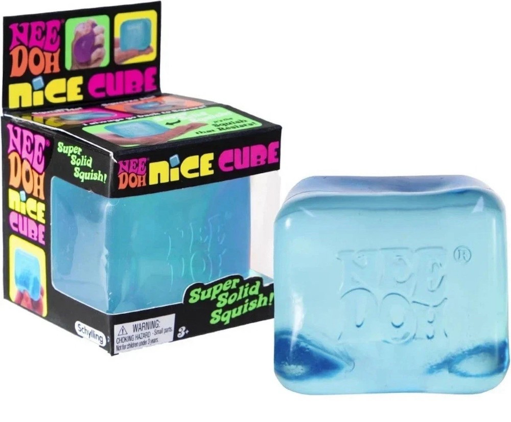 🔥NeeDoh Nice Cube - Super Solid Squish! (Blue) BNWT🔥