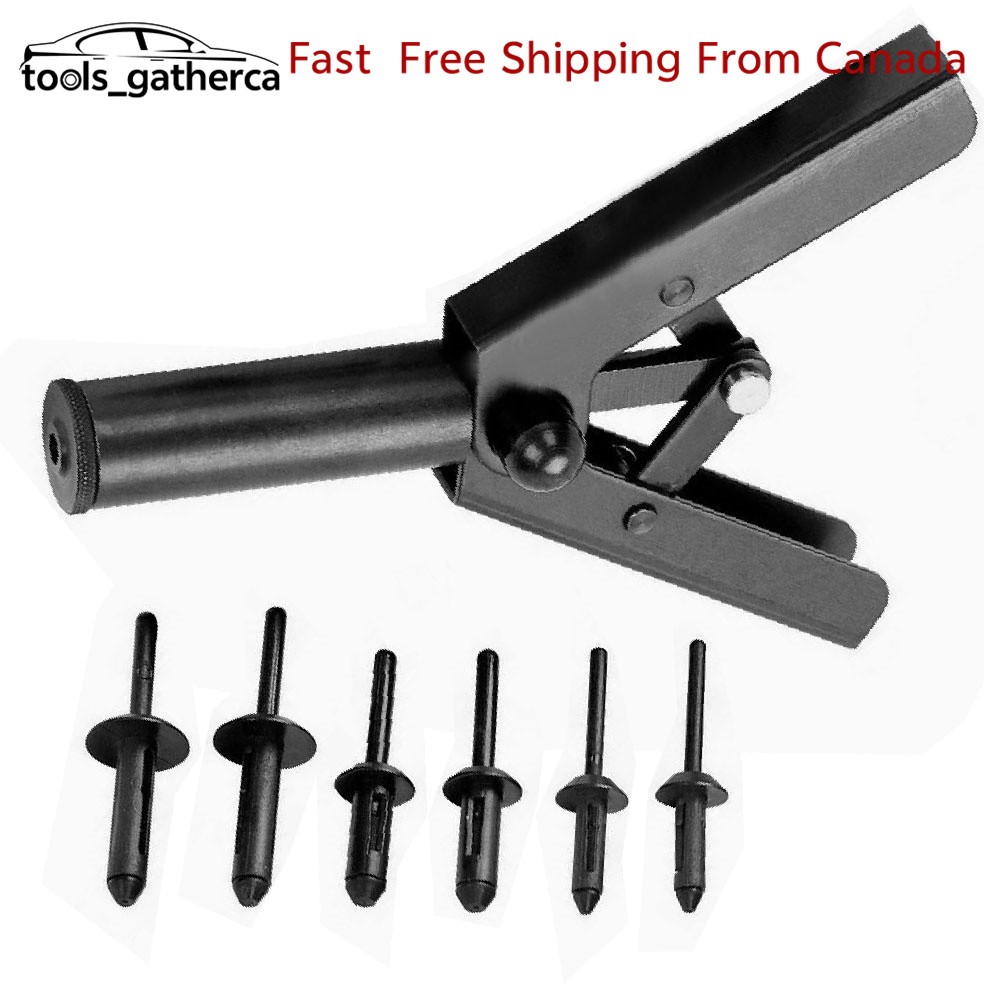41 PCS PLASTIC POLY RIVET GUN QUICK SET RIVETING HAND TOOL Asorted Kit