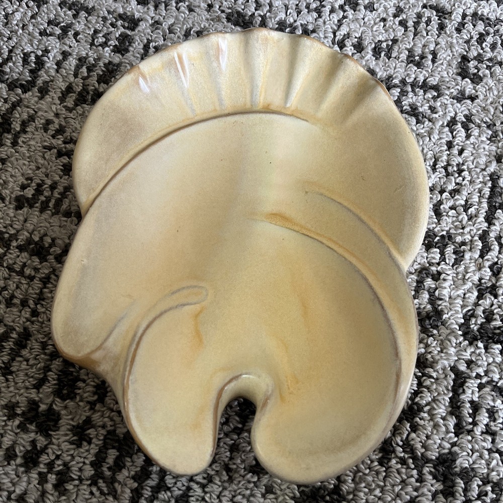 Large Ceramic Leaf Shaped Dish