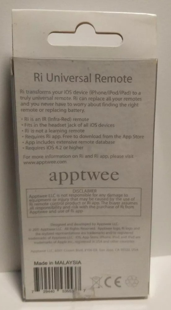 ri universal Remote For iPhone ipod Ipad