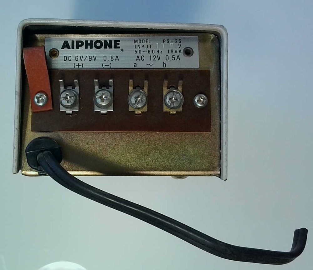 AIPHONE Power Supply Switch Model PS-2S INPUT 117V AC ~ 12V DC AC OUT