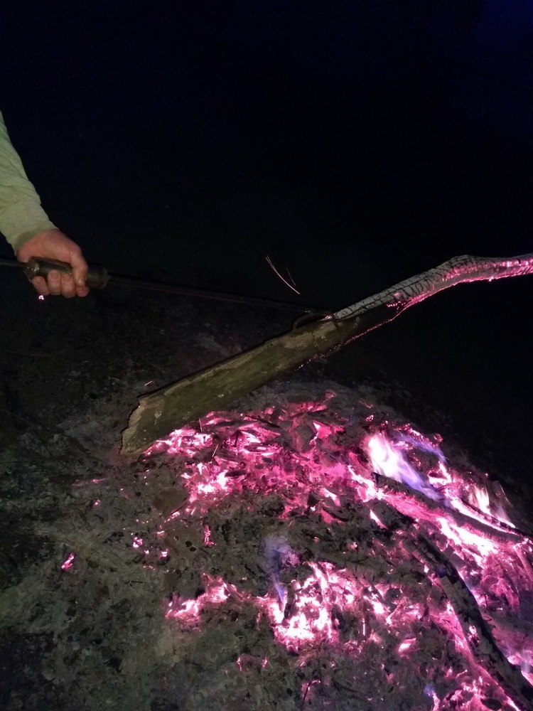 CLINKER GRABBER FIRE TOOL Log Mover Turner Fire Pit Campfire Fireplace Stove