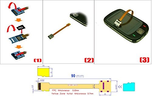 Sintech Micro SD FPC Extender with 16CM Flex Cable M2F
