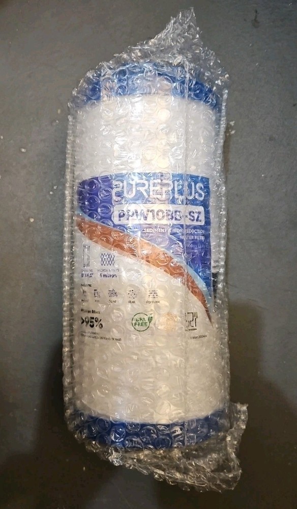 PUREPLUS 10"×4.5" String Wound Sediment Filter Compound With Iron Reducing