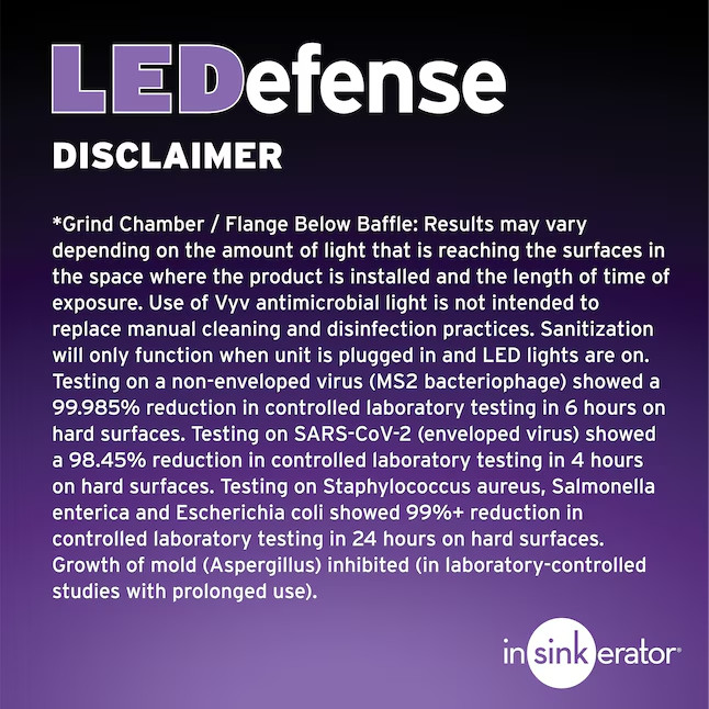 InSinkErator Evolution 45SS LEDefense 3/4 HP Quiet Garbage Disposal FREE SHIP🔥