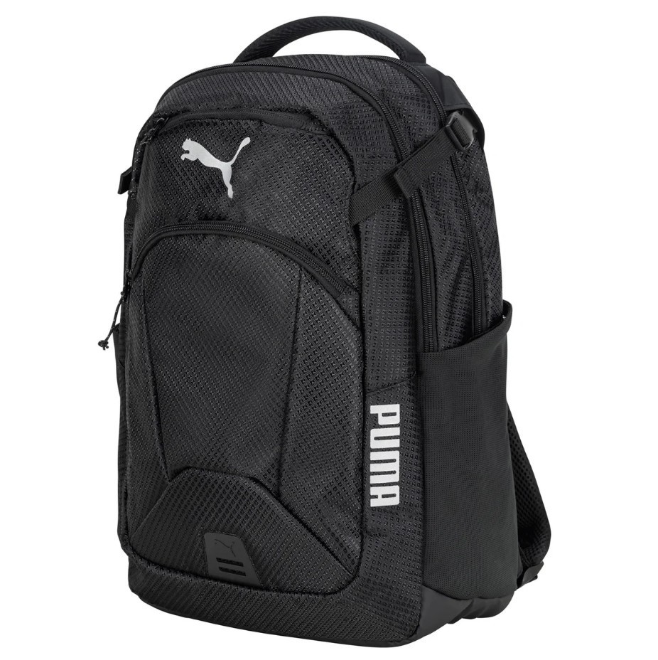 Puma Backpack Challenger 2 Black Pockets Reflective Compression Straps School