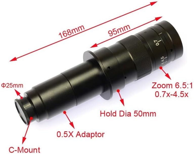 High-Power C-Mount Lens Adapter for Microscope Cameras