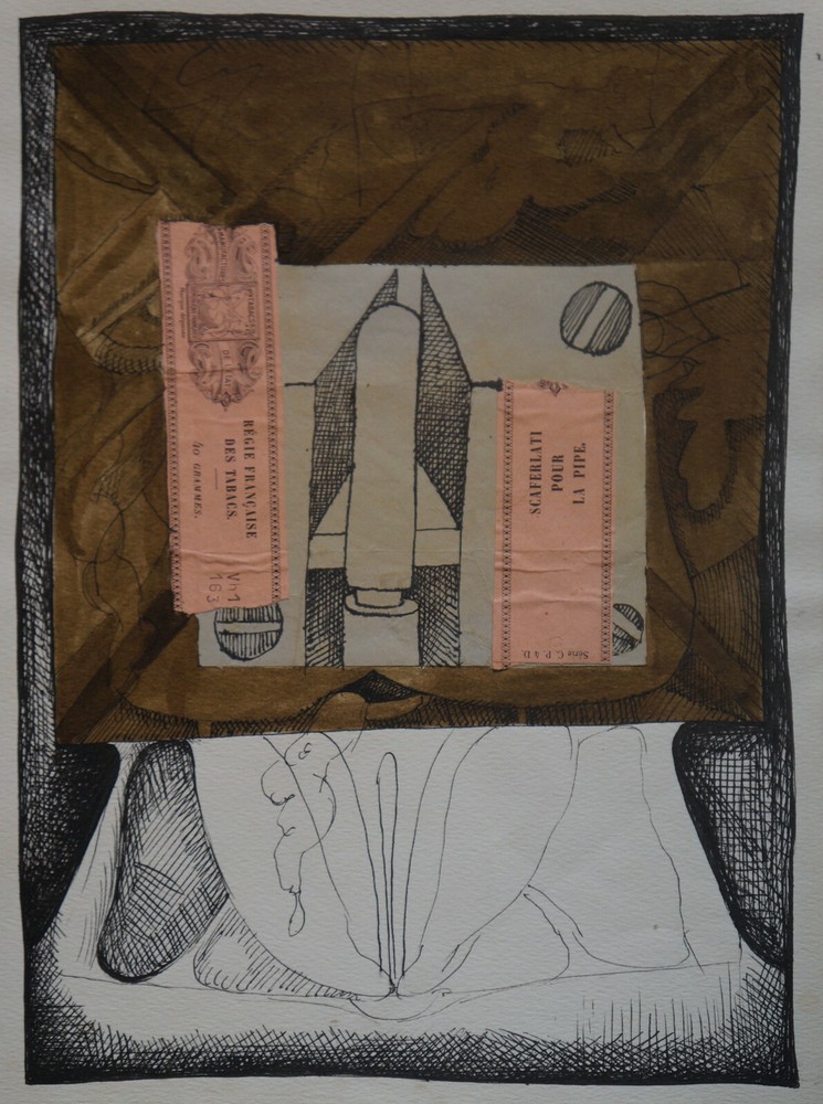 Mixed Technique Composition by Claude Lagouche (1943-2020)