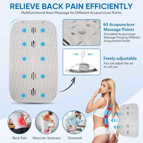 Ergonomic Lumbar Support Board, Lower Back Stretcher Adjustable Air Gray