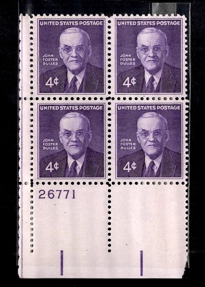 John Foster Duller Plate Block 1960