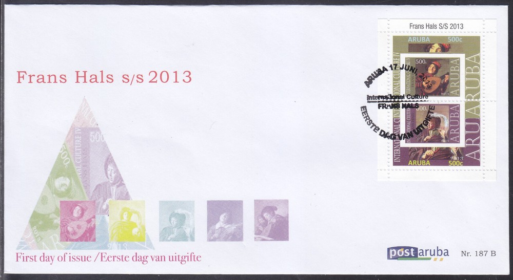 Aruba Issue FDC 2013 (187B) Painter Frans Hals