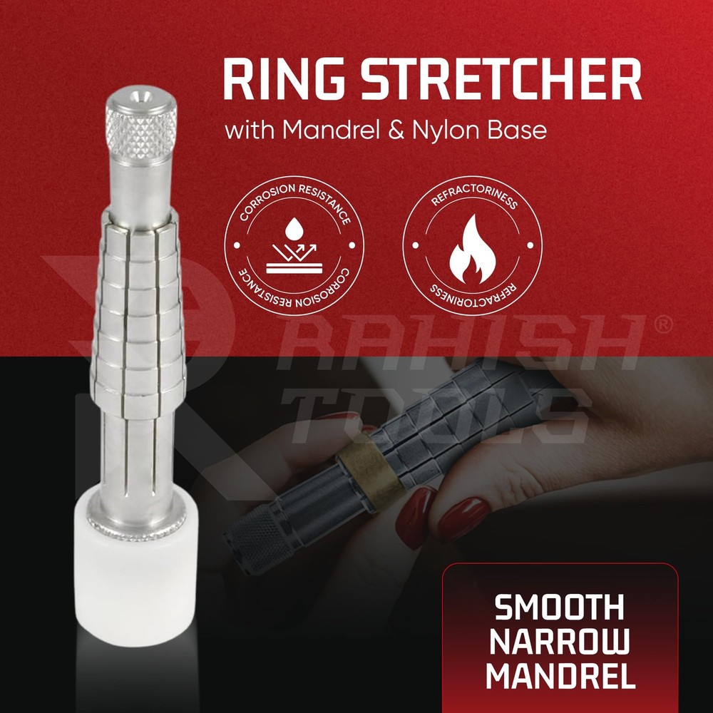 RAHISH TOOLS Ring Stretcher with Mandrel & Nylon Base - Professional Grey