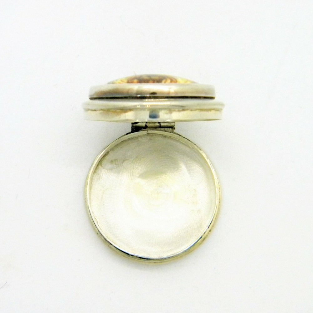 925 Silver Box With Enamel Miniature - Yorkshire Terrier