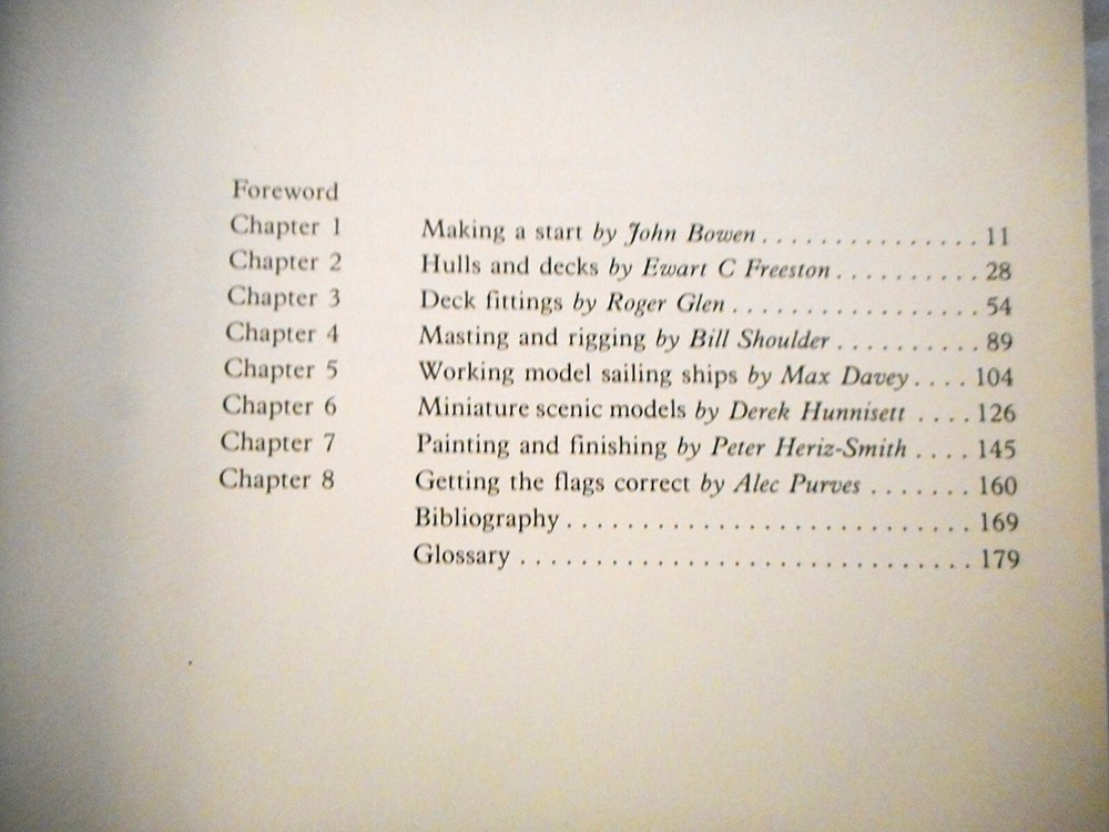 Scale Model Sailing Ships John Bowen 1978