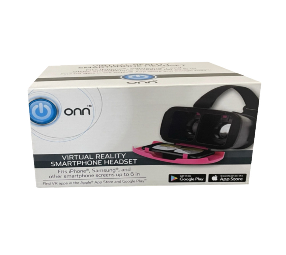 ONN VR Headset Virtual Reality Goggles for Smartphone iPhone Android Pink NEW
