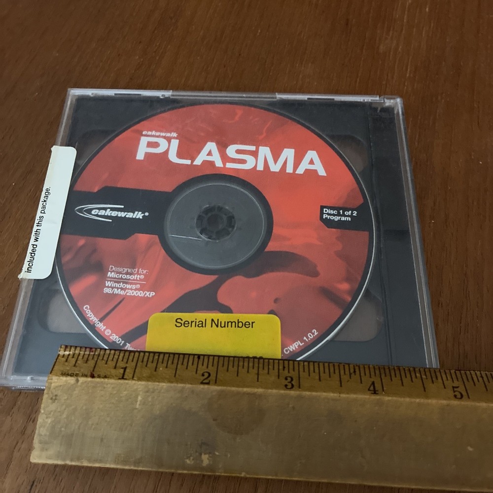 RARE! Cakewalk Plasma 2003 PC Loop Based Music Studio Software - 2 Disc