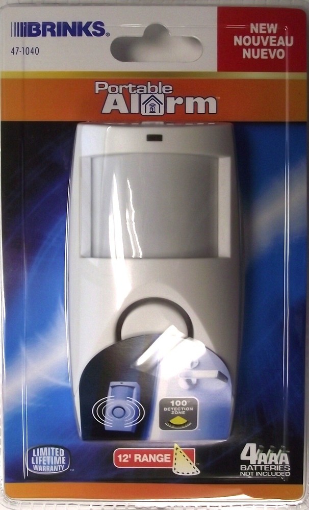 BRINKS Portable Motion Sensor Security Alarm w/ 12' Range 47-1040