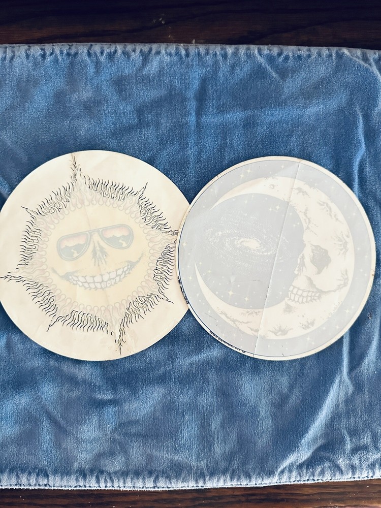 (2) Original Authentic 1988 Grateful Dead Moon / Sun Window Stickers