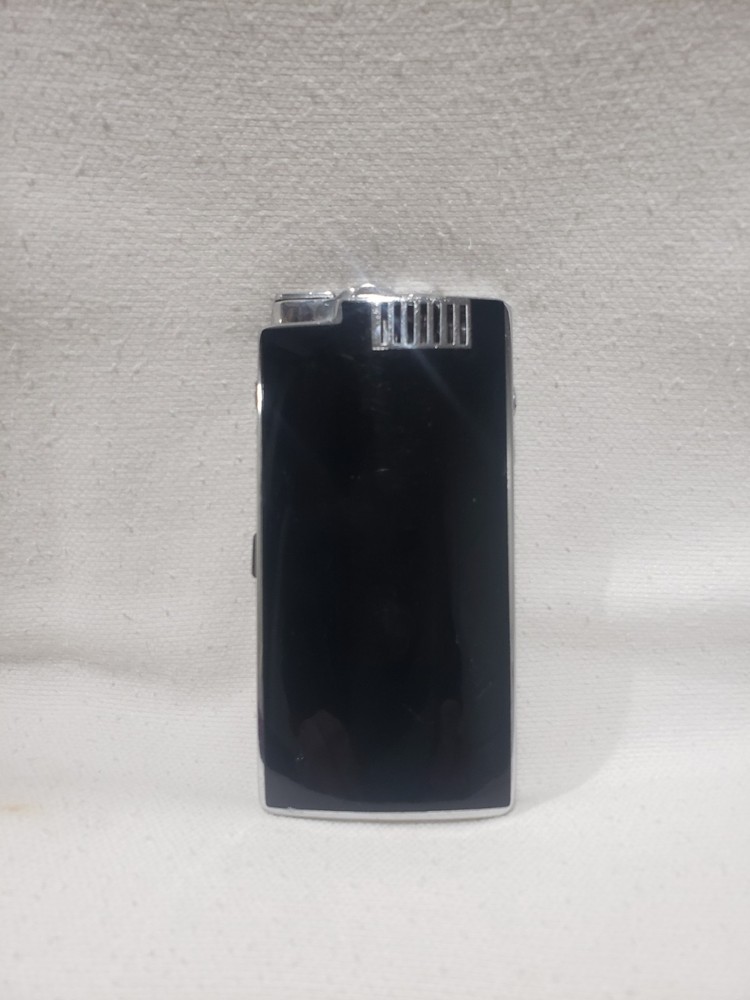 Vintage Ronson Pal Cigarette Case/Lighter Combo Black Enamel & Silver