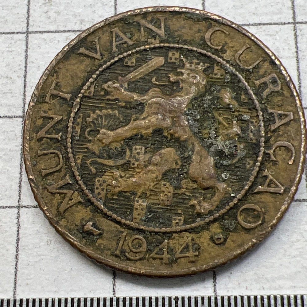 1944 Curcao One Cent