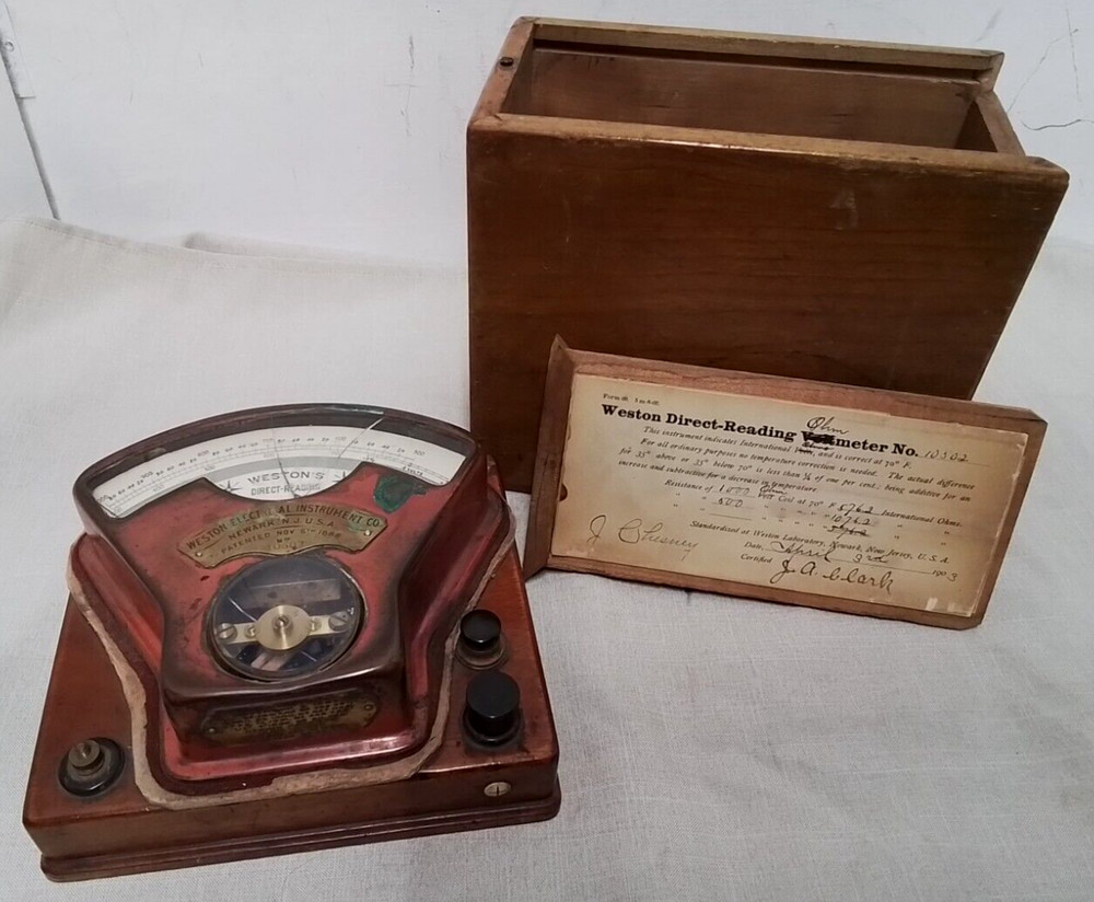 Vintage Weston's Direct Reading Volt-Meter Voltmeter Untested