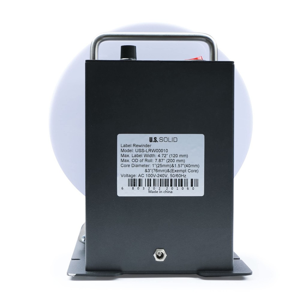 U.S. Solid Automatic Label Rewinder 4.72 in Width 7.87 in Roll Diameter