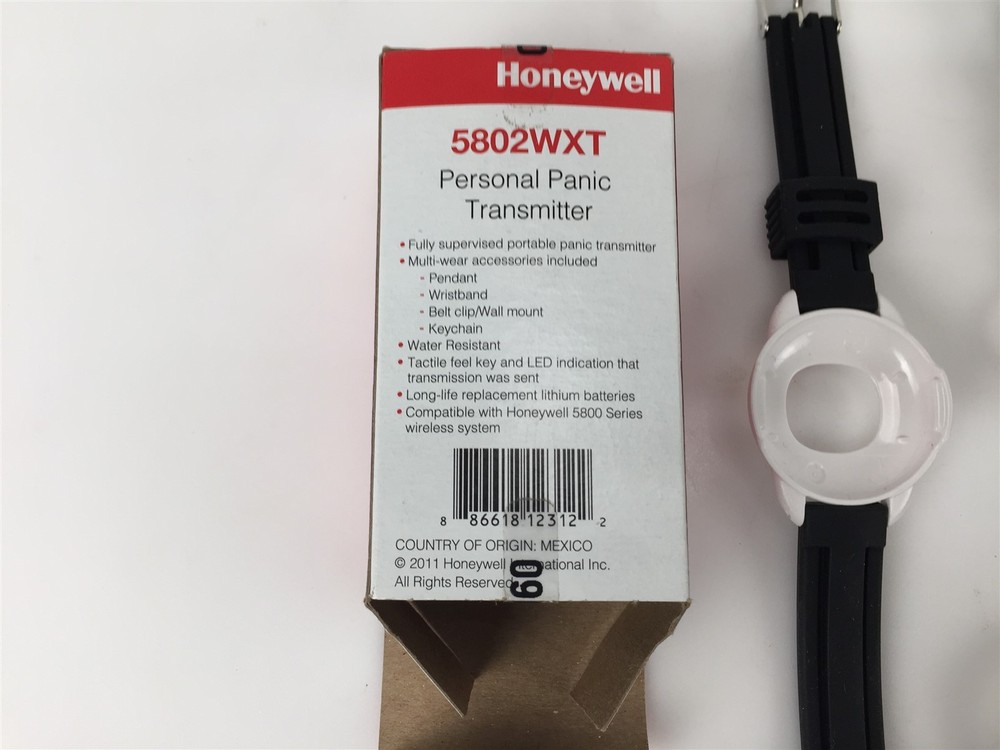 Honeywell 5802WXT Single-Button Wireless Personal Panic Transmitter - White