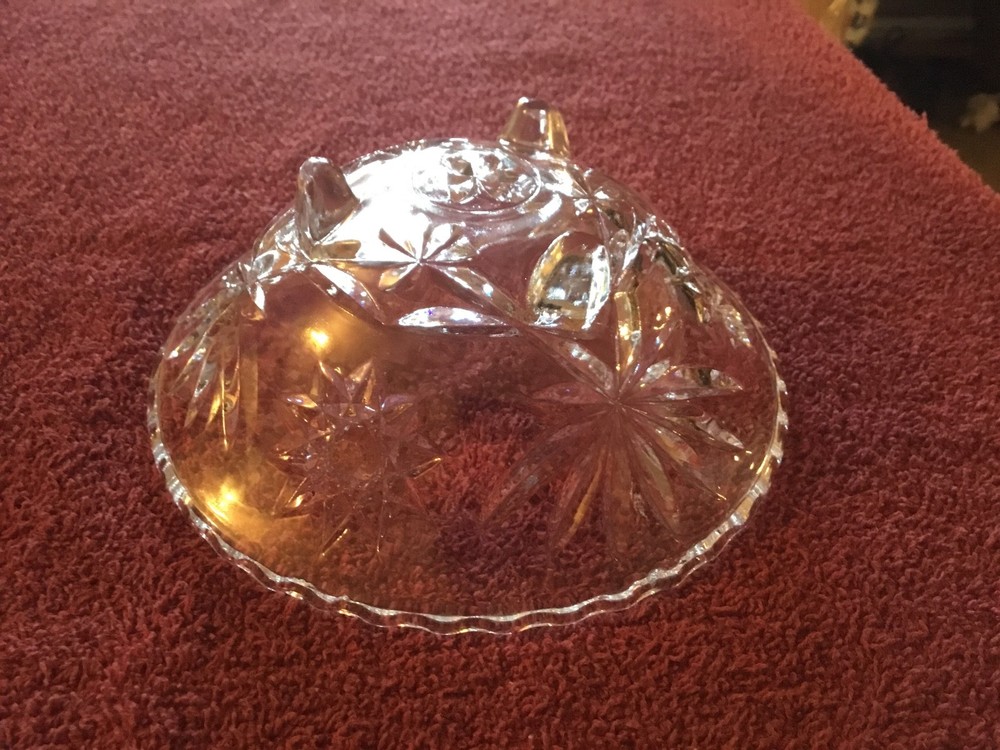 Clear Glass 3 footed dish
