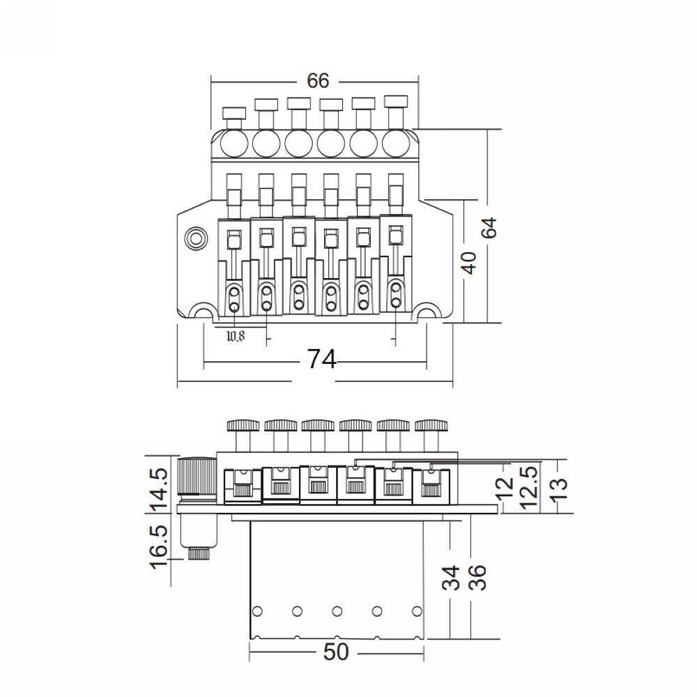 Wilkinson Double Locking Tremolo System – Full Kit – Chrome