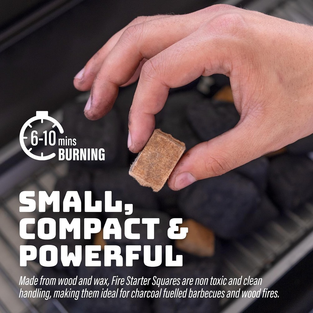 Fire Starter Squares (200 Pack) - Fire Starters for Fireplace, Gril... Fast Ship