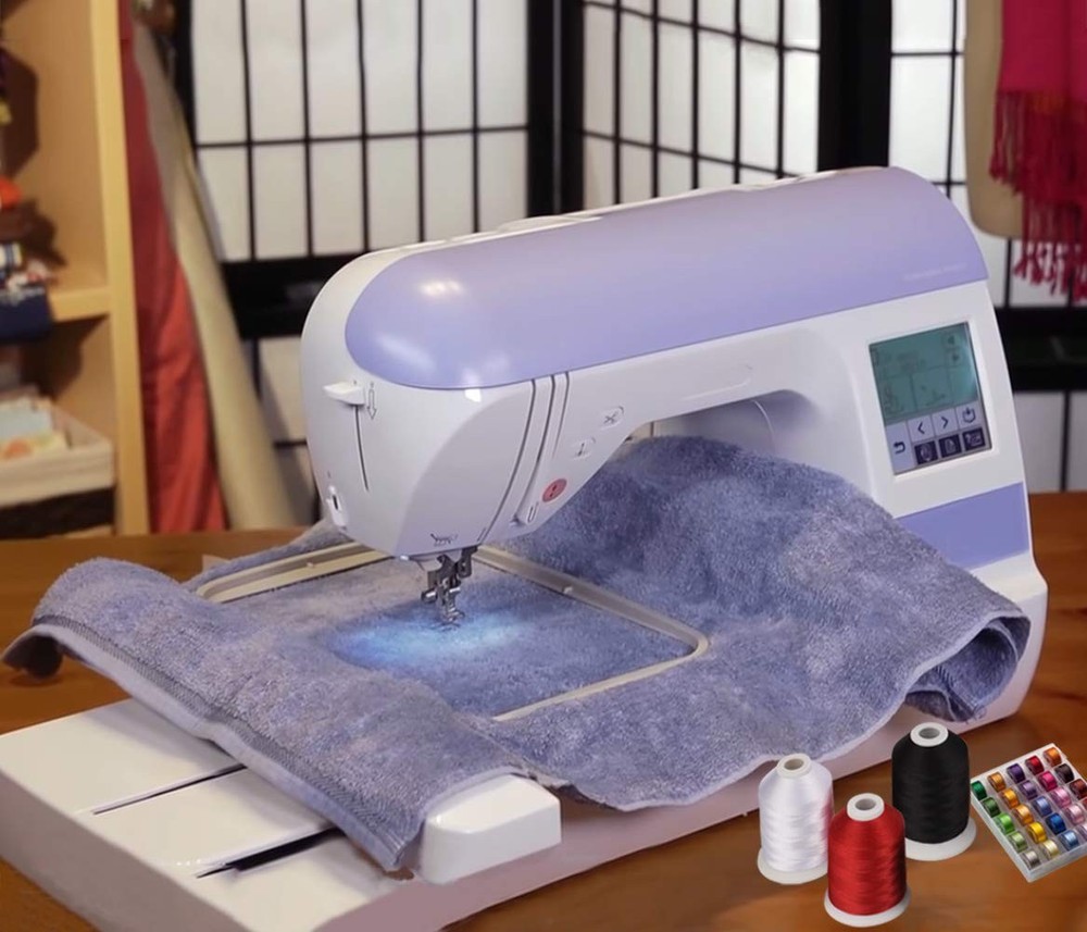 63 Colors Polyester Compatible with Brother Embroidery Machine Thread Kit 40 ...