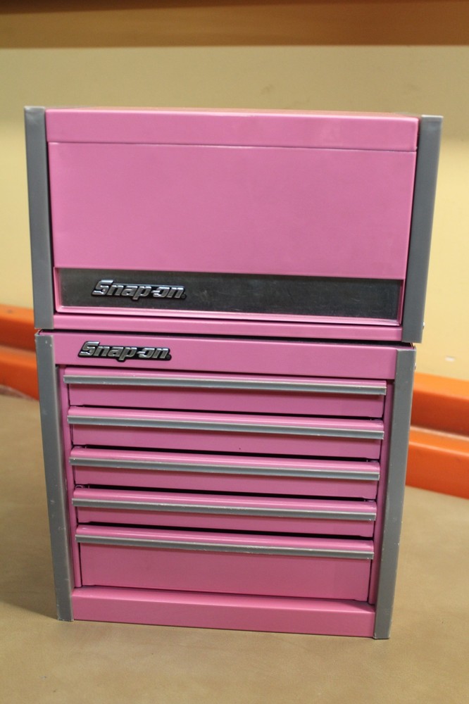 Snap-On - Micro Roll Cab BOTTOM & TOP chest Mini Tool Box Pink.