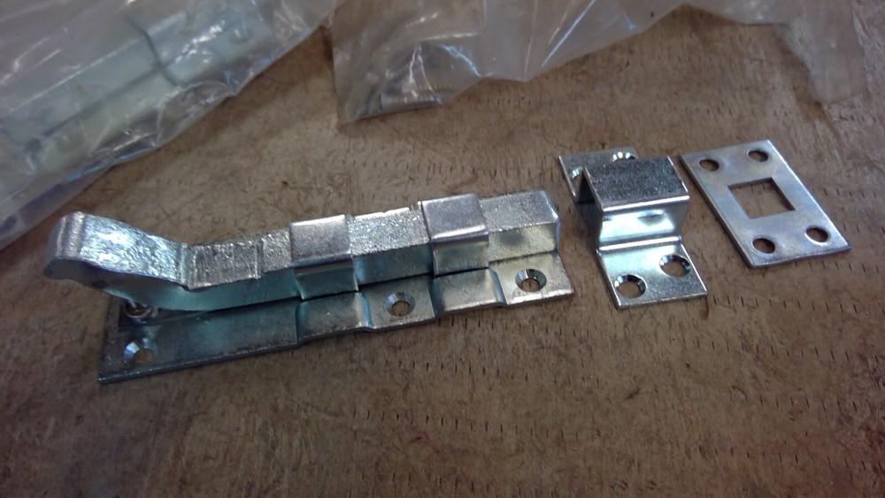 2 NEW SECURITY 8" HEAVY DUTY SQUARE SPRING BOLTS LATCHES LOCKS